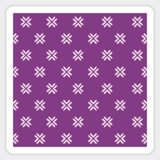 Minimal Cross Pattern Purple Sticker